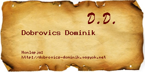 Dobrovics Dominik névjegykártya