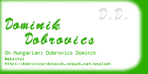 dominik dobrovics business card